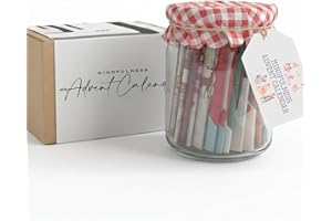 IPHUNGO Embracing Mindfulness Mindfulness Advent Calendar - 24 Mindfulness tasks in a jar to help you enjoy and appreciate Christmas even more!