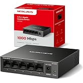 Mercusys MS105GS-Switch 5G, 5 Ports, Plug and Play, Fanless, RJ45 | 5 Gigabit ports. Plug &amp; play, no setup needed. Fanless de