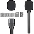 YOUSHARES Universal Interview GO Handheld Adapter for Rode Wireless GO II Mic, Wireless GO/Me/Pro, DJI Mic, DJI Mic 2 - Interview Microphone Handle with Mic Cover Foam for Most Wireless Mic