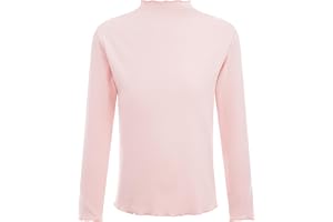 Freebily Termisk Underkläder Flicka Långärmad Varm T-shirt Enfärgad Skjorta Bastopp Termiska Underkläder Termiska Toppar Hemk