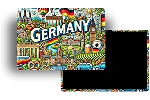 FITYO Magnets Frigo – 150 Pays au Choix – Souvenirs Touristiques Pays du Monde – Aimants Décoratifs Réfrigérateur – Cadeau Voyage – Style Traditionnel – 5,4 x 7,8 cm – 1 Unité (Allemagne)