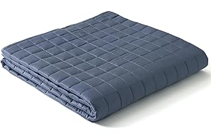 ‎YNM YnM Kühlende gewichtete Decke, Viskose aus Bambus mit hochwertigen Glasperlen (Blaugrau, 152 cm x 203 cm, 6,8 kg), geeignet für eine Person auf Doppel- und Kingsize-Betten