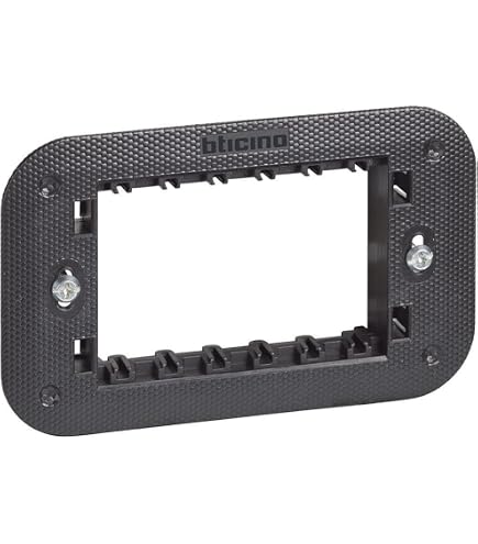 Marco Embellecedor Bticino KA4804DM Living Now Aura – 4 Módulos, Color Blanco. Placa De Plástico De Alta Calidad Para Mecanismos Eléctricos.