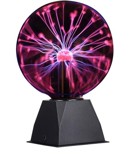 CGBOOM Sfera Al Plasma 4 Pollici - Lampada Magica Touch & Sound - Giocattolo Scientifico Con Spina
