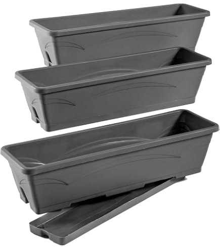 EDA - Jardinière Chorus 7,5 L - Plateau Clipsé avec Réserve d'eau