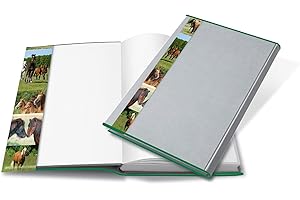 ‎HERMA HERMA 21265 Buchumschläge 26,5 x 54 cm HERMÄX Design Pferd, 5 Stück, Buchhüllen mit Beschriftungsetikett & Kantenschutz aus abwischbarer Polypropylen-Folie, Buchschoner für Schulbücher, transparent