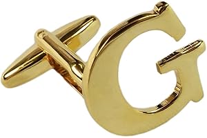 CHARLES WILLIAM FASHION Single Gold Alphabet Initial Cufflink (Buy 2 To Make A Pair) SOLD INDIVIDUALLY To Make A Personal Pair PLEASE READ CAREFULLY Wedding Mix & Match Letter Cufflinks Gold Plated