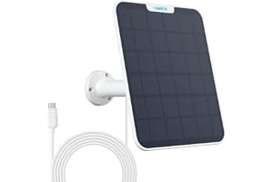 Reolink 6W Solpanel för Batteridrivna Utomhusövervakningskameror, Typ-C-gränssnitt, 360° Justerbart Fäste, 4m Kabel, Endast K