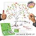 Produktbild Hochzeitsbaum Fingerabdruck *40x40* mit NAMEN & DATUM - INKL Zubehör-Set (Stempelkissen+Stift+Anleitung+Hochzeitsbuch+...) GRATIS + PORTOFREI - Wedding Tree Zeichenstil - Hochzeitsbaum Fingerabdruck - Hochzeitsspiele und Gästebücher zur Hochzeit - Fingerabdruck Baum Leinwand - Wedding Tree Zeichenstil INDIVIDUALISIERT mit Namen & Datum