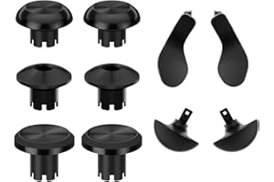 Hzxkqmil Metalowe Drążki dla PS5 Edge Kontrolera, 6 Joysticków Drążki Analogowe 4 Tylne Wiosła Przyciski Wyzwalaczy Akcesoria Zamienne dla PS5 Edge Kontrolera, Czarny