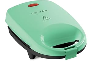 Nostalgia MyMini Persönlicher Sandwichmaker, Antihaft-Panini-Presse, Pizza-Taschen, Quesadillas, Mintgrün
