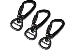 3 st hundkoppel, svängbar snäppkarbinhake, 360° roterbar snurrare, snäppkrok slitstark aluminiumlegering fjädernyckelring klä