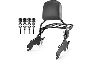 Eumti HoldFast Sissy Bar Upright for FLSB, FXLR, FXLRS, FXLRST Detachable Passenger Backrest w/Sport Luggage Rack w/Docking Hardware Fit Harley Sport Glide Low Rider 2018-Up