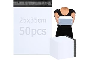 PDKKFF 50 stycken plastkuvert för frakt, 25 x 35 cm, fraktpåse för Vinted-paket, förpackning för Vinted-paket, självhäftande påse, ogenomskinliga påsar för textilier och skokartonger