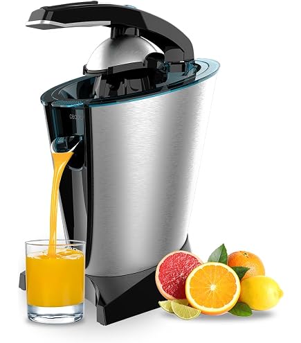 Cozary Presse-Agrumes Électrique : 2 Cônes Amovibles, Extraction 95%, Lavable Au Lave-Vaisselle - Parfait Pour Oranges, Citrons & Pamplemousses
