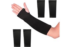 SHDGFB 4er-Pack Arm Cast Cover Elastische Kurzgipsabdeckungen Protektor Arm Sling Sleeve Cast Dekorationen für Arm Bad Dusche Cast Wound Cover Waschbarer Bezug (Schwarz)