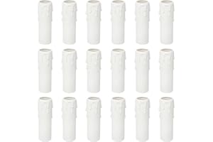 Jubaopen 18PCS Tubos de Vela Plástico Vela Casquillo Vela Portalámparas Vela Casquillo Lámpara para Decoración Lámpara de Pared, Candelabro, Portalámparas, Navideña (10 cmx2,5 cm, Blanco)
