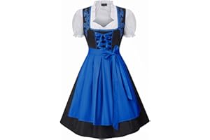 SCARLET DARKNESS Women Dirndl For Oktoberfest Traditional Beer Festival German Bavarian Outfit Fancy Dress