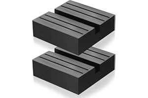 BJBJJIU 2 Pz Tampone in Gomma per Cric per Auto, Adattatore Cuscinetti in Gomma per Cric con Scanalatura, Universale Sollevatore Martinetto Idraulico per Auto Antiscivolo Idraulico