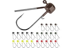 QualyQualy Teste Piombate Ned Rig Jig Ami Piombati da Pesca per Esche Plastica 3g 5g 6g 25 Pezzi