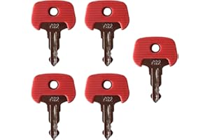 NIYATA Ricambio 702 chiavi di accensione, 5 chiavi rosse per Jungheinrich 702, chiavi di avvio Plant Key, impilatore, chiave di avviamento per Jungheinrich 702, chiave di ricambio per pallet 209068