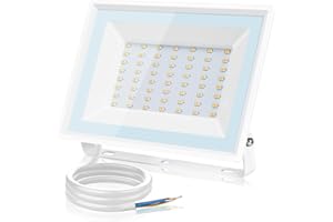 Aigostar Foco LED Exterior 50w,4300LM Foco Proyector,IP65 Impermeable Luz de Seguridad,Natural 4000K Luces led exterior, Para Jardín, Patio,Garaje, etc