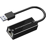 USB 2.0 Ethernet Adapter, Network Adapter USB to RJ45 LAN Gigabit Adapter for 10/100 Mbps Nintendo, Wii, Windows, Mac, Surfac