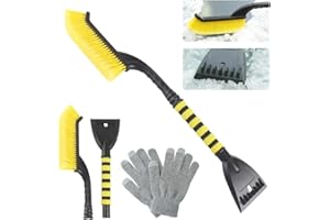 MEISHANG Auto Eiskratzer Set,Schneebesen Eiskratzer Automatische Eisschaber,Auto Eiskratzer mit Gummi,Eisbesen Eisschaber Schneebürste,Auto Eiskratzer,Abnehmbar Schnee Pinsel