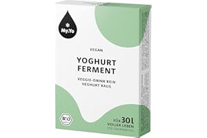 ‎MY.YO My.Yo Bio Joghurtferment Vegan – 6x5 g – Starterkulturen für 30 L pflanzlichen Joghurt – ohne tierische Zusätze – DE-ÖKO-013 zertifiziert