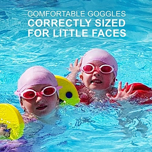 i-swim Pro Kinder-Schwimmbrille und -Badekappe, speziell entwickelt für Kinder mit langer Lebensdauer / Haltbarkeit, wasserdicht, einfach verstellbare Riemen und bequeme Passform - 4