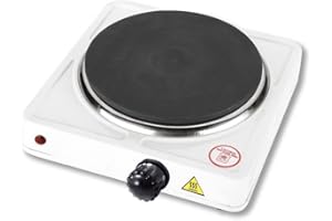 TEMPO DI SALDI Réchaud électrique 1500 W réglable voyage et camping plaque en fonte 185 mm