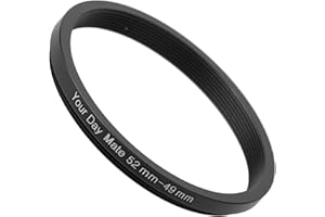 ‎YOUR DAY MATE Step Down pierścień, 1 sztuka, Ø 52 do 49 mm średnicy, ultra cienkie, aluminiowe obramowanie, do obiektywu Ø 52 mm i filtra Ø 49 mm, pierścień adaptera, adapter filtra do kamery Stepdown, obiektyw