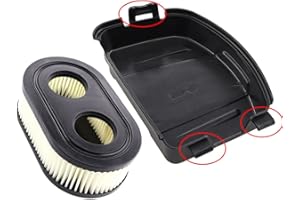 MCHNIC Couvercle de filtre à air avec filtre à air pour tondeuse à gazon Briggs & Stratton moteurs série 625E, 625EXi, 650EXi, 675IS remplace 594106, 798452