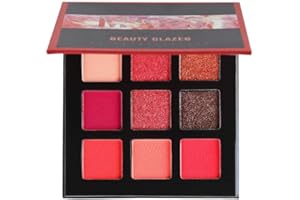 Beauty Glazed Palette di ombretti 9 colori Cosmetici Trucco Impermeabile Naturale Glitter opaco Palette di ombretti luccicanti # 1