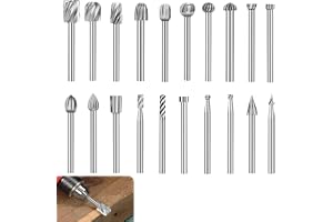 20 st roterande frässet, gravyrbits, metallfräsar med 3 mm skaft, kompatibla med Dremel, för träsnidning, polering, borrning