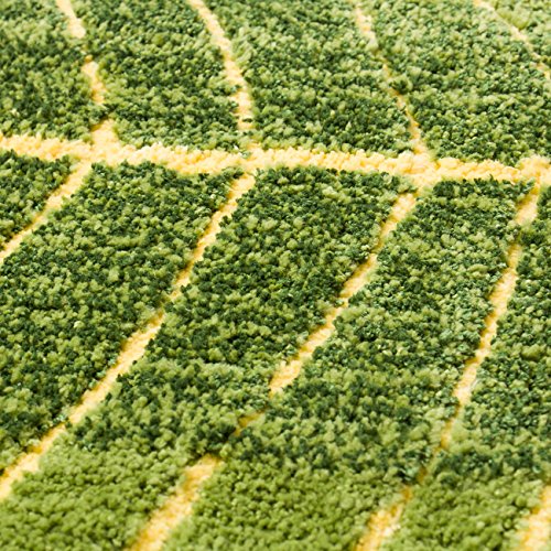 Luxbon Grün Blatt Form 70×140 cm Teppiche Stopp Antirutschmatte Teppichunterlage Fussmatte Stufenmatten Treppenmatten Badematte Wohnzimmer, Schlafzimmer, Badezimmer, Küche, Esszimmer, Spielzimmer, Kinderzimmer, Arbeitszimmer, Wintergarten, Waschraum, Flur/Diele, Veranda, Garage/Werkzeugkeller, Terrasse, Gaestezimmer - 5