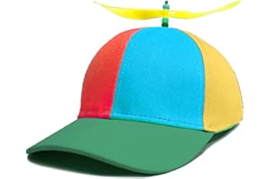 SSKHE Cappello a elica colorato,Cappello a Elicottero,Cappello da Baseball,Elica Secchio cap Blocco ColoreLibellula Perline Estate Cappellino per Adulti e Bambini,Taglia Regolabile