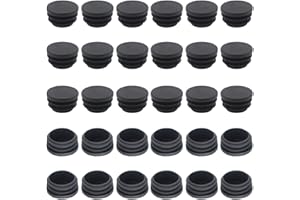 Belvanr Tappi Terminali per Sedie 50 Pezzi Tappo di Plastica Rotonda Inserti da Tubo Gambe di Tavoli Sedia Glide Tappo Tappi Tubi Piedi Terminali in Plastica per Sedia da Tavolo Gambe per Mobili, 25mm