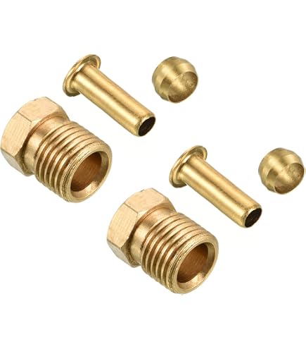Lot De 6 Raccords à Compression En Laiton - Filetage Mâle BSP 1/8, Pour Tube Ø Extérieur 4 Mm - Pour Air, Huile, Eau