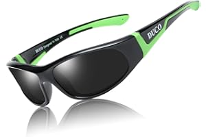 DUCO Sports Polarized Kids Sunglasses Boys Girls Unbreakable Youth Baseball Shades UV400 Protection Age 6-10 K001