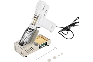Huanyu Pistola desoldadora eléctrica de doble bomba, desoldadora de 100 W, pistola de estaño sin plomo, bomba de vacío, herramienta de soldadura de soldadura