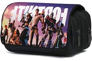 QWEPU Sac à Dos Scolaire Garçon Gamer,Crayons Thème du Jeu Trousse à Crayons pour Enfants Stockage de la Papeterie pour Les étudiants,Le collège et Le Bureau Cadeau pour Anniversaire(Double fermeture à glis