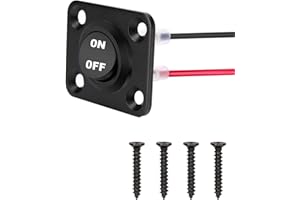 RUNCCI-YUN Basculante Redondo Interruptor, 1 bandas,ON/OFF Panel de interruptor de palanca de 12-24V,SPST 3pines Interruptor Coche para coche, caravana, camión, barco 10 A/125 V, 6 A/250V