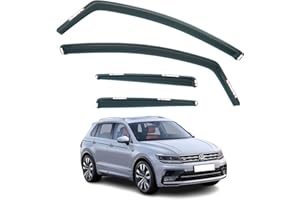 AIRFLUX Set Of 4 Wind Deflectors Compatible with VOLKSWAGEN TIGUAN MK2 5-door SUV 2016 2017 2018 2019 2020 2021 2022 2023 Models.