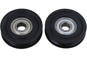 BQLZR Roulements à billes de Rail de roue de poulie de guidage de rainure de Type U pour meubles, paquet de 2