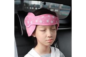 FREESOO Reposacabezas Soporte Cabeza Sujeta Cabezas Coche para Niños Infantil Bebe Seguridad Cinturón de Sujeción Correa Ajustable para Asiento de Coche Cómoda Posicionador Cabeza