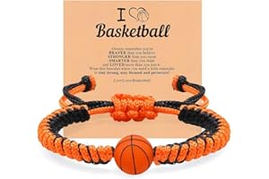 ARHZ 1 Pezzo Corda nera e arancione + Bracciale da basket intrecciato, Regalo di Pasqua per bambini di 5-12 anni, Bracciale da basket per ragazzi, Regalo di basket per ragazzi
