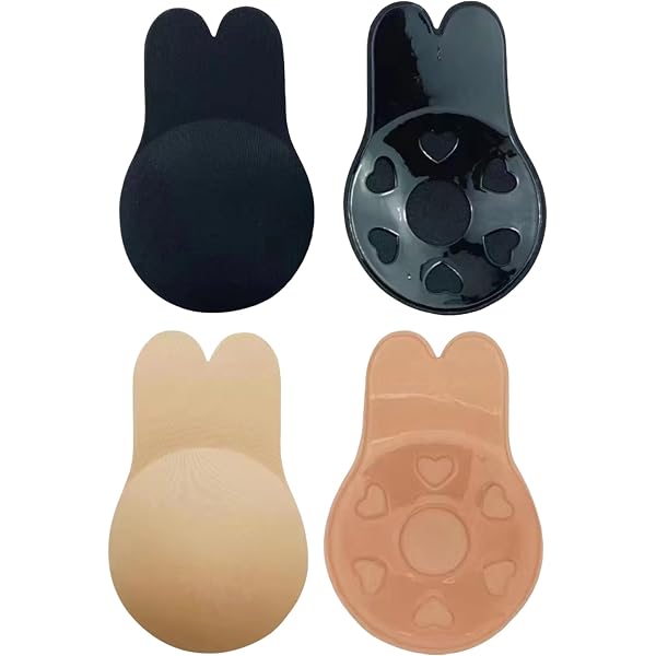 JSTHHTT 4 Paires Soutien-Gorge Adhésif Invisible Push-Up - Cache-Tétons Réutilisable Sans Bretelles - Parfait Robes Dos Nu Mariée
