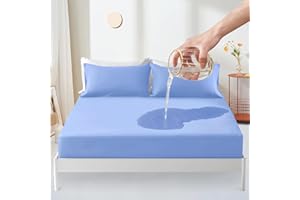 ‎SUFDARI Sufdari Matratzenschoner wasserdicht 180x200cm spannbettlaken, Atmungsaktive Matratzenauflage, Inkontinenzauflage, Wasserdichter Matratzenbezug-Schutz Nässeschutz Spannbetttuch - Blau