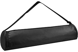 Ehuihuan Borsa per tappetino da yoga, nera, 71,9 x 16 cm, impermeabile, tracolla regolabile, borsa per pilates